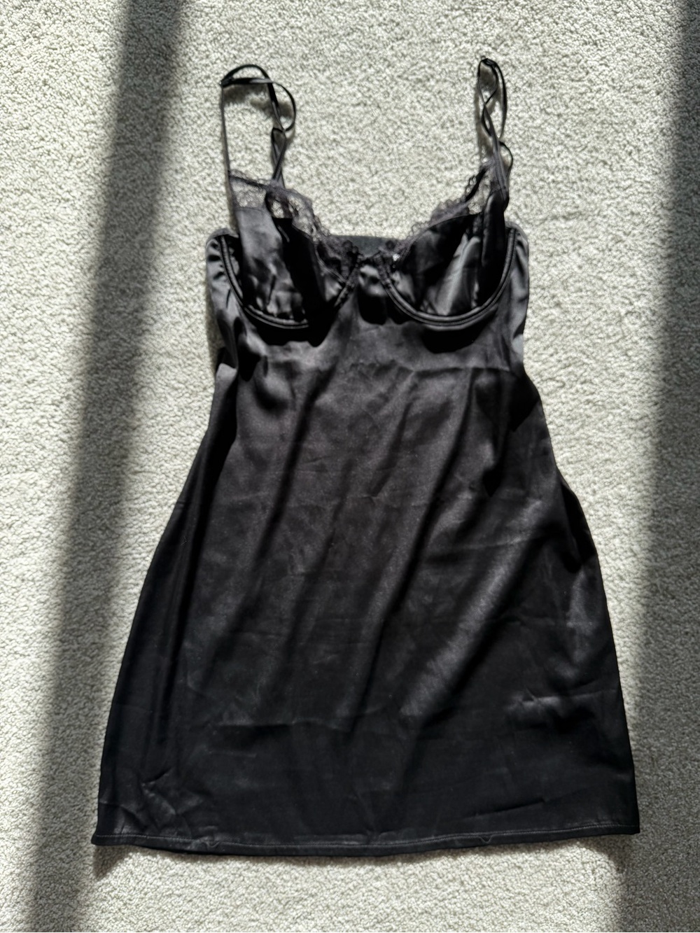 Revolve Kat the Label black slip dress